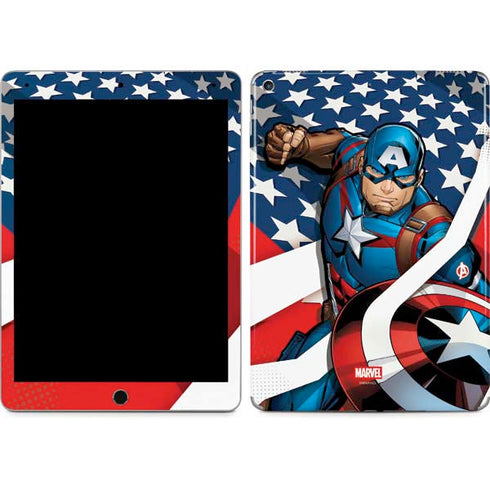 Marvel Captain America Action Pose iPad Skins