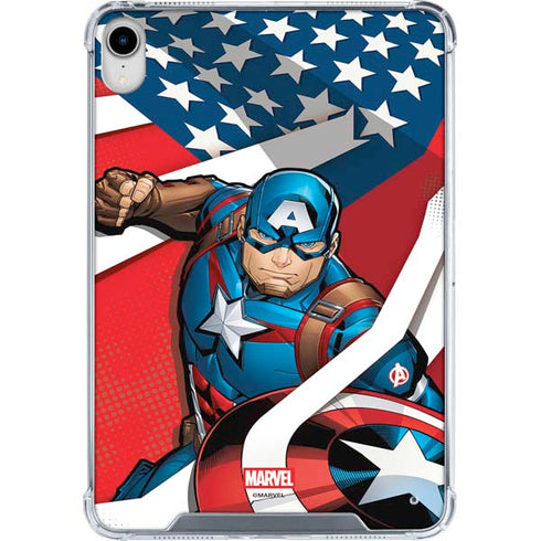 Marvel Captain America Action Pose iPad 11th Gen (2025) Clear Case
