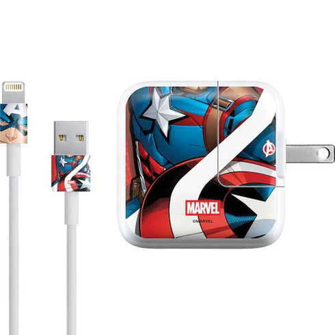 Marvel Captain America Action Pose iPad Charger (10W USB) Skin