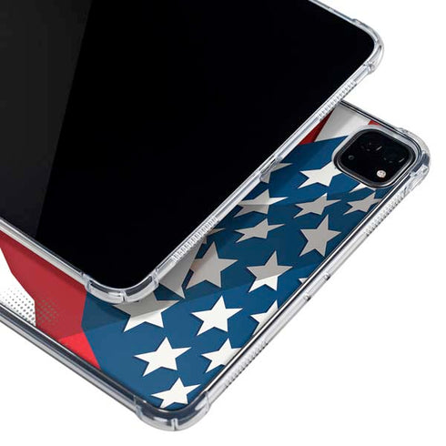 Marvel Captain America Action Pose iPad Pro 12.9in (2020) Clear Case