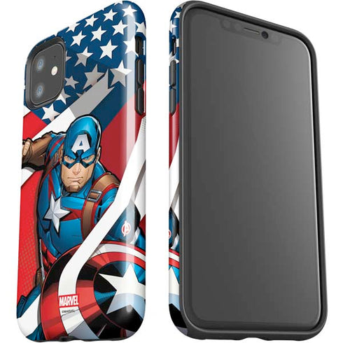 Marvel Captain America Action Pose iPhone 11 Impact Case