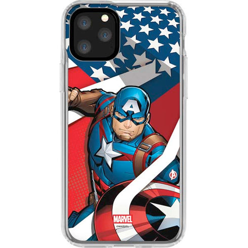 Marvel Captain America Action Pose iPhone 11 Pro Clear Case