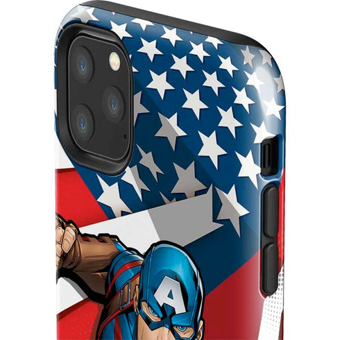 Marvel Captain America Action Pose iPhone 11 Pro Max Impact Case