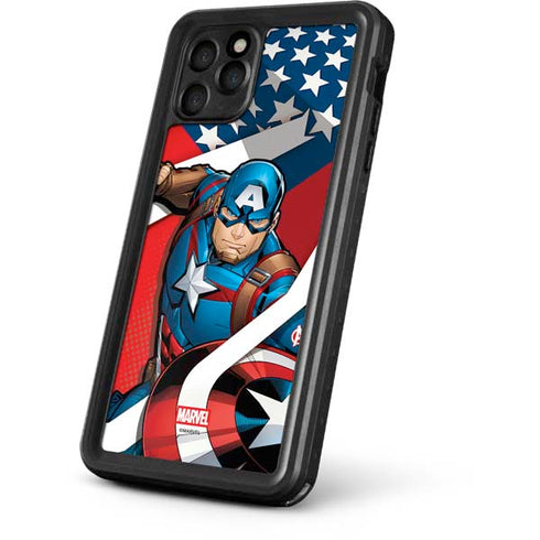 Marvel Captain America Action Pose iPhone 11 Pro Max Waterproof Case