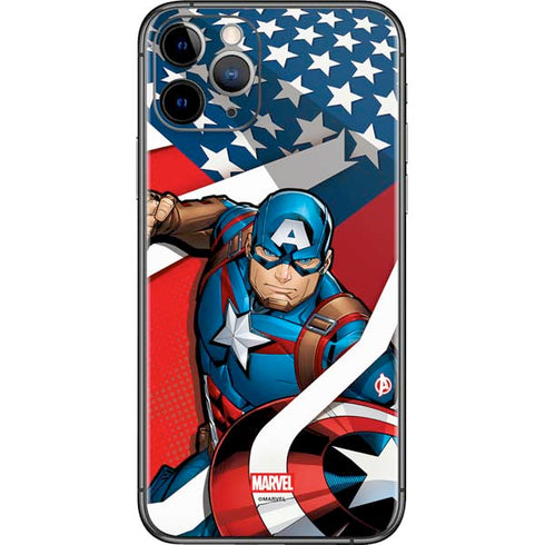Marvel Captain America Action Pose iPhone 11 Pro Skin