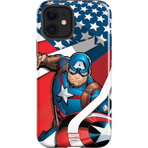 Marvel Captain America Action Pose iPhone 12 Impact Case