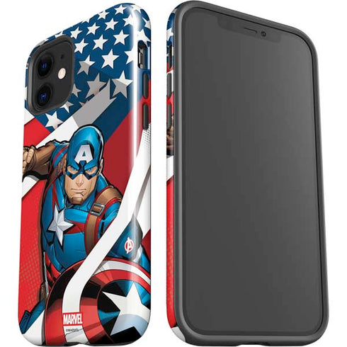 Marvel Captain America Action Pose iPhone 12 Impact Case