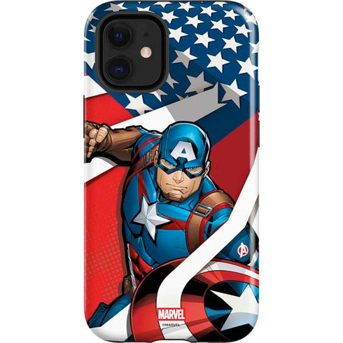 Marvel Captain America Action Pose iPhone 12 Mini Impact Case