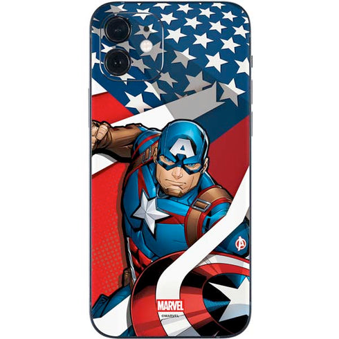 Marvel Captain America Action Pose iPhone 12 Mini Skin