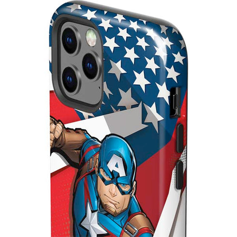 Marvel Captain America Action Pose iPhone 12 Pro Impact Case