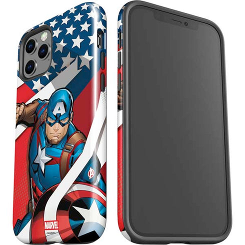 Marvel Captain America Action Pose iPhone 12 Pro Impact Case