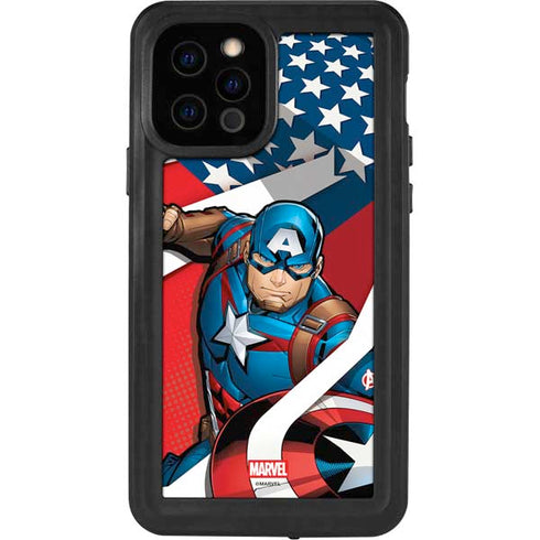 Marvel Captain America Action Pose iPhone 12 Pro Waterproof Case