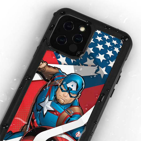 Marvel Captain America Action Pose iPhone 12 Pro Waterproof Case