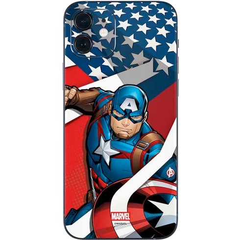 Marvel Captain America Action Pose iPhone 12 Skin