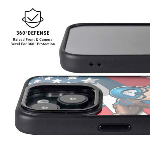 Marvel Captain America Action Pose iPhone 13 Kickstand Case