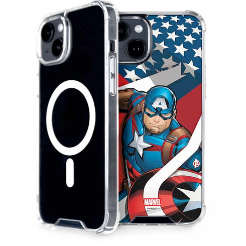 Marvel Captain America Action Pose iPhone 13 MagSafe Case