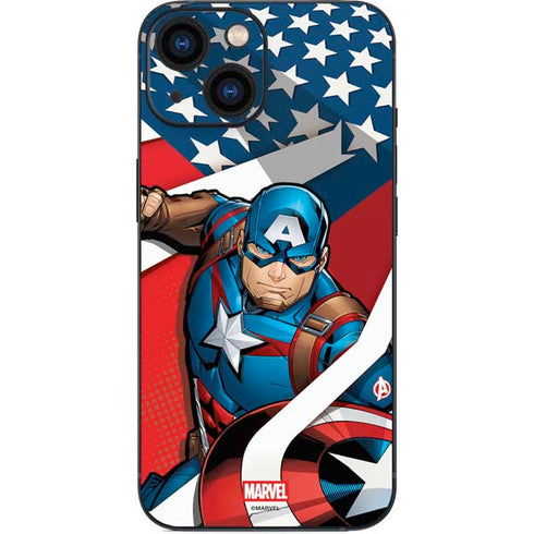 Marvel Captain America Action Pose iPhone 13 Mini Skin