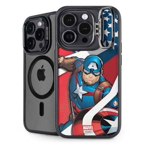 Marvel Captain America Action Pose iPhone 13 Pro Max Kickstand Case