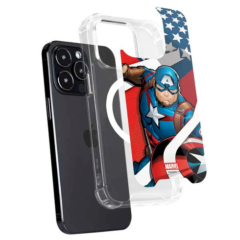 Marvel Captain America Action Pose iPhone 13 Pro Max MagSafe Case