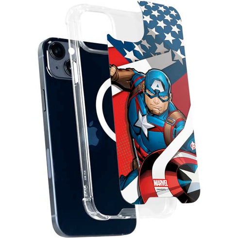 Marvel Captain America Action Pose iPhone 14 MagSafe Case