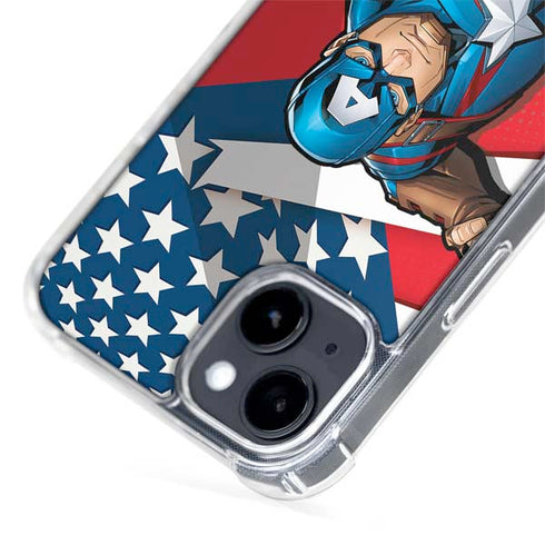 Marvel Captain America Action Pose iPhone 14 MagSafe Case