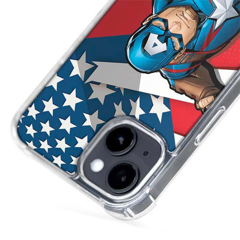 Marvel Captain America Action Pose iPhone 14 Plus MagSafe Case