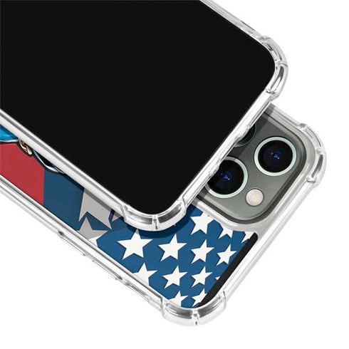 Marvel Captain America Action Pose iPhone 14 Pro Clear Case