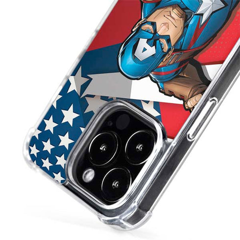 Marvel Captain America Action Pose iPhone 14 Pro MagSafe Case