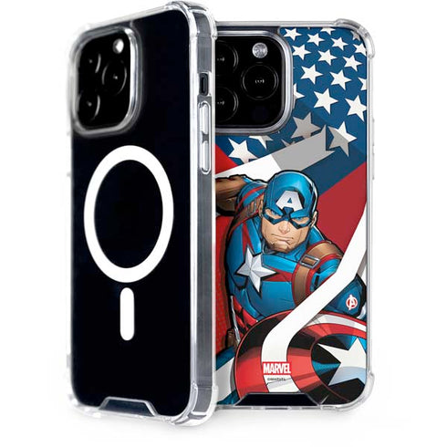 Marvel Captain America Action Pose iPhone 14 Pro Max MagSafe Case