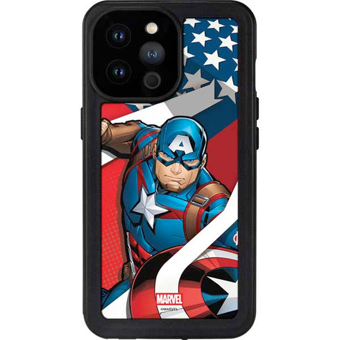 Marvel Captain America Action Pose iPhone 14 Pro Max Waterproof Case