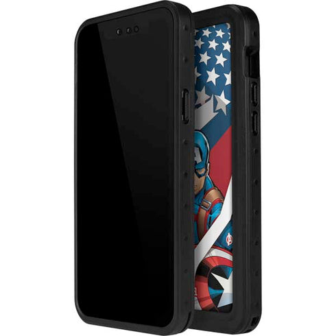Marvel Captain America Action Pose iPhone 14 Pro Max Waterproof Case