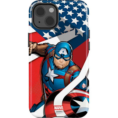 Marvel Captain America Action Pose iPhone 15 Plus Impact Case