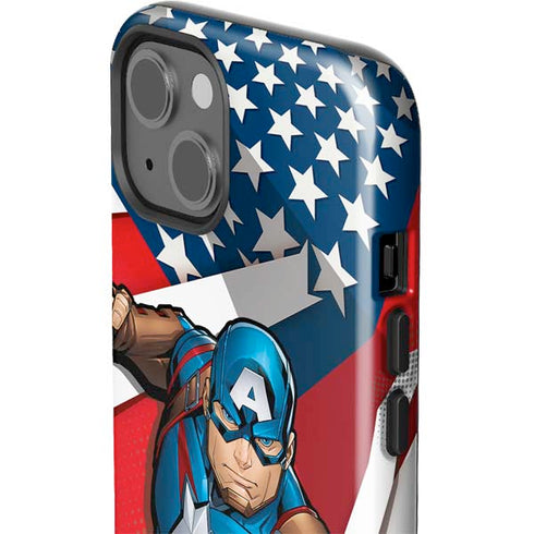 Marvel Captain America Action Pose iPhone 15 Plus Impact Case