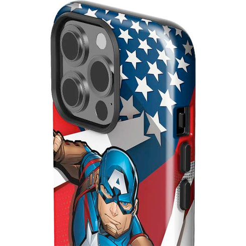 Marvel Captain America Action Pose iPhone 15 Pro Impact Case