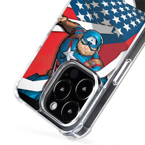 Marvel Captain America Action Pose iPhone 15 Pro MagSafe Case