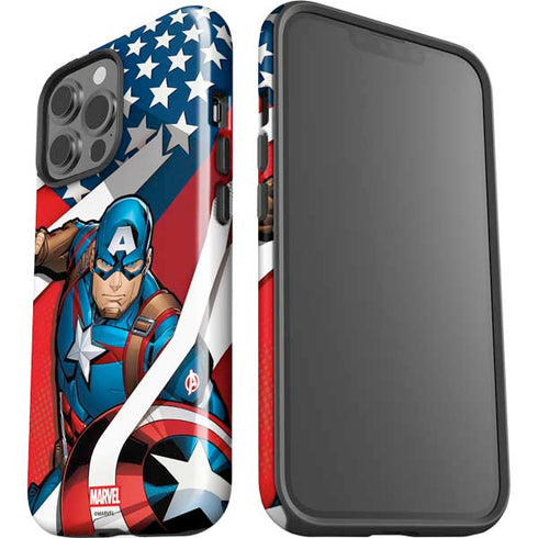 Marvel Captain America Action Pose iPhone 15 Pro Max Impact Case