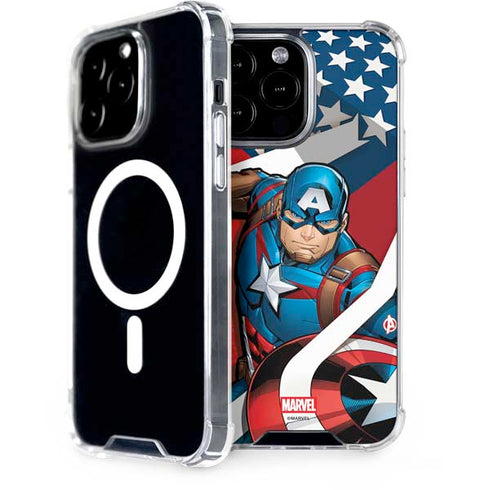 Marvel Captain America Action Pose iPhone 15 Pro Max MagSafe Case