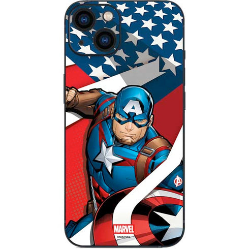 Marvel Captain America Action Pose iPhone 15 Skin