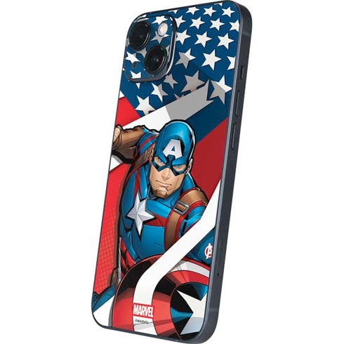 Marvel Captain America Action Pose iPhone 15 Skin