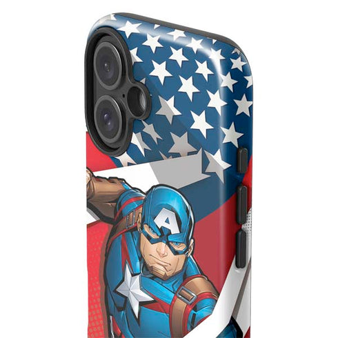 Marvel Captain America Action Pose iPhone 16 Impact Case