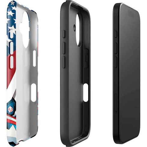 Marvel Captain America Action Pose iPhone 16 Plus Impact Case