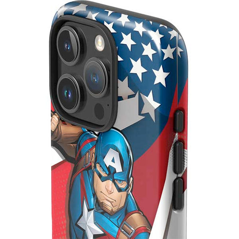 Marvel Captain America Action Pose iPhone 16 Pro Impact Case