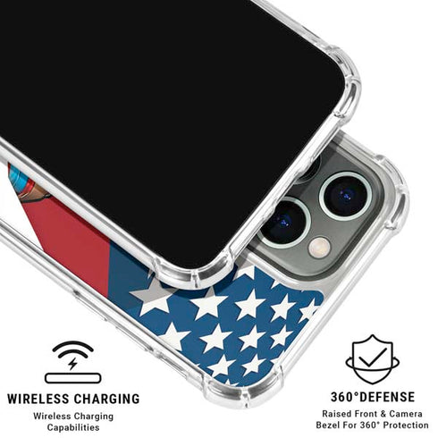 Marvel Captain America Action Pose iPhone 16 Pro Max Clear Case