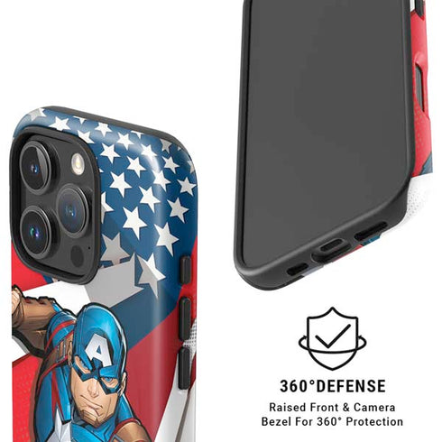 Marvel Captain America Action Pose iPhone 16 Pro Max Magsafe Impact Case