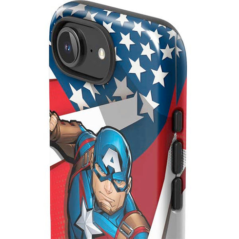 Marvel Captain America Action Pose iPhone 16e Impact Case