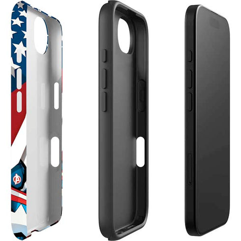 Marvel Captain America Action Pose iPhone 16e Impact Case