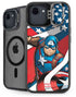 Marvel Captain America Action Pose iPhone 16e Kickstand Case