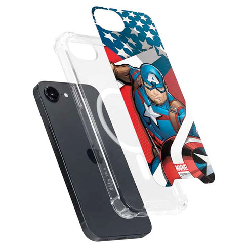 Marvel Captain America Action Pose iPhone 16e MagSafe Case