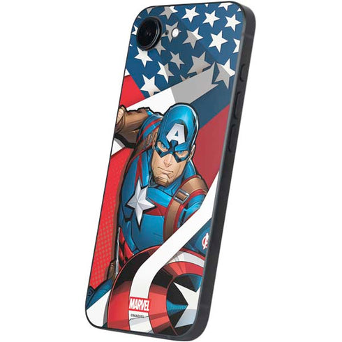 Marvel Captain America Action Pose iPhone 16e Skin