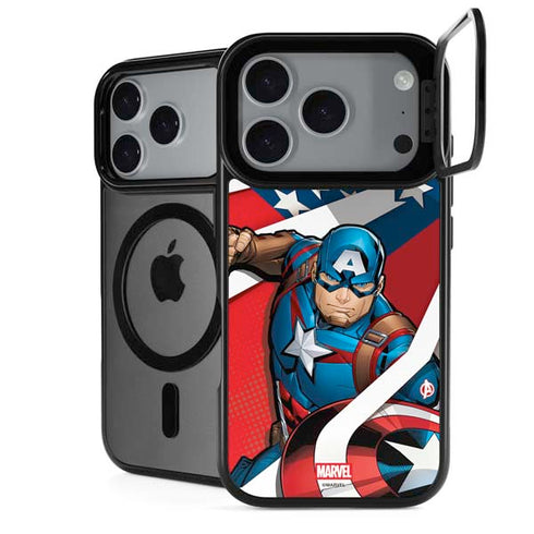 Marvel Captain America Action Pose iPhone 18 Pro Kickstand Case